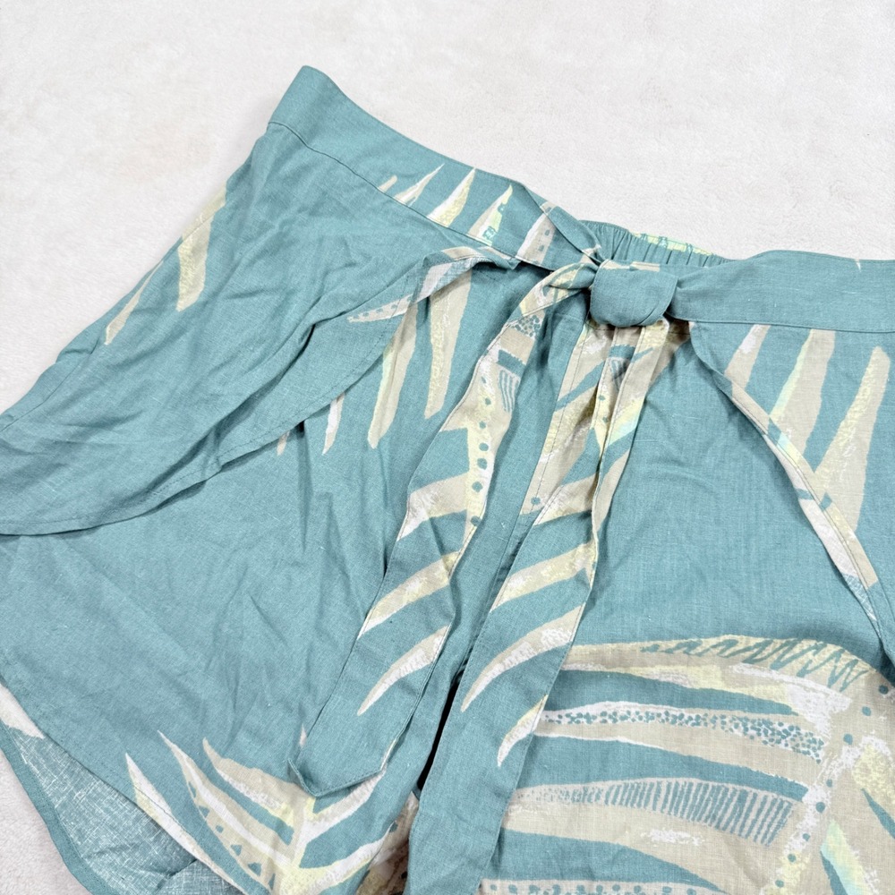Patagonia Palms of My Heart Big Shorts Dam Blue Hemp Tencel Wrap Tie 58175 L
